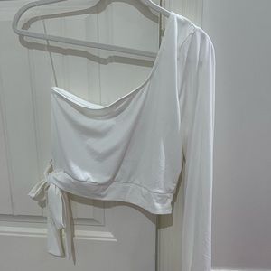 white one shoulder